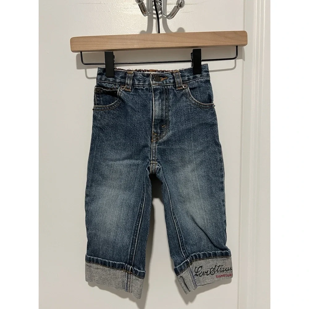 Levi Strauss-Signature Jeans-Cuffed Pants Stretchband Waist- 18‎ Months